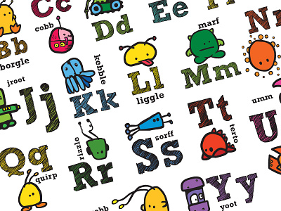 Monsterbot Alphabet alphabet monsters robots