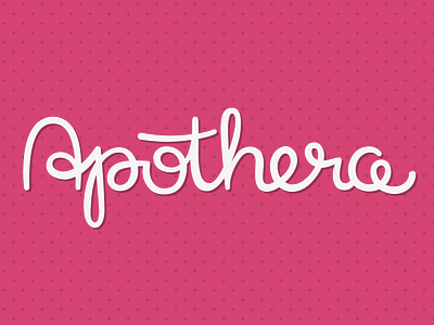 Apothera branding lettering logo logotype pink wordmark