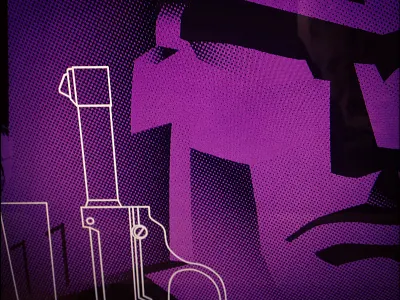 Megatron gun half tone megatron purple screen transformers