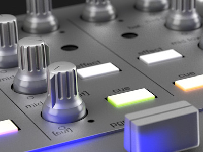 Vestax vci-100 detail. Created in Cinema 4D