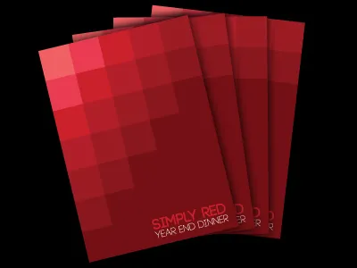 Simply Red Invite invitation party print red