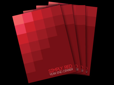 Simply Red Invite invitation party print red