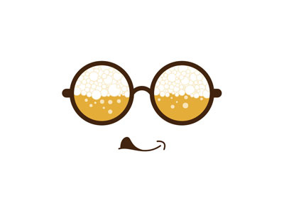 Beer Spectacles beer character foam frames glasses icon logo spectacles