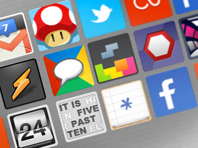 Browser widgets icons