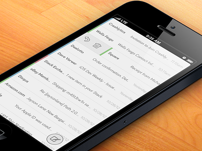 Minimail - Minimal Mail bariol email flat ios iphone mail minimal ui