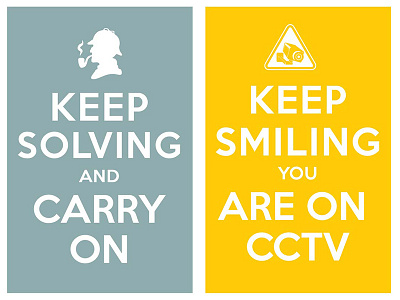 keep solving and carry on / keep smiling you are on cctv keep calm and carry on poster typo typography