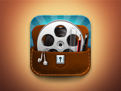 Filmoteka: Education app icon android education film icon ios movie