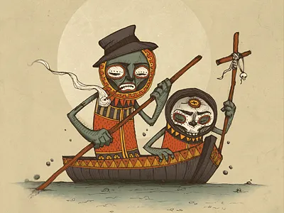 River Of Death drawing illustration