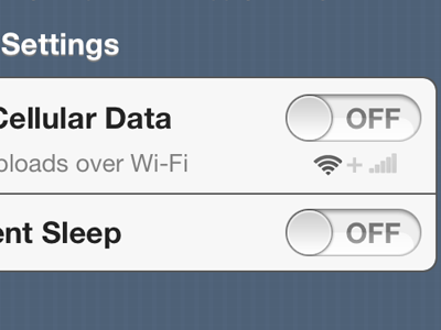 Cell Data data ios settings wifi