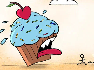 Killer Cupcake cupcake food illustration