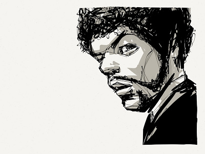 Jules illustration jules pulp fiction sketch tarantino