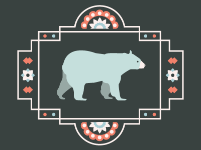 Bear bear geometric vector