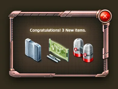 Some GUI elements 2 game gui icon metal online popup robot social