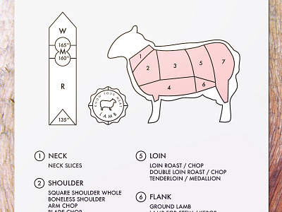 Know Your Meat - Lamb beef chicken infographic lamb meat pork vector