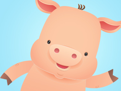 Little Pig animal cartoon cute illustration illustrator pig