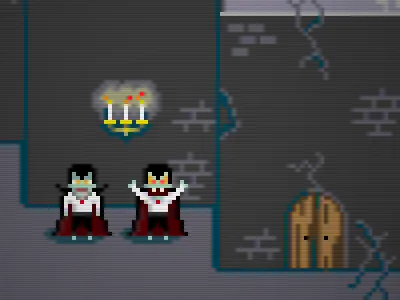 Dribbble Drac - Happy Halloween! 8 bit 8bit castle count dracula game halloween sprite sprites vampire video videogame