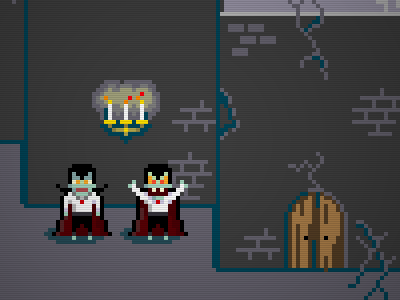 Dribbble Drac - Happy Halloween! 8 bit 8bit castle count dracula game halloween sprite sprites vampire video videogame