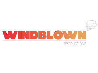 Windblown Productions bold branding color design graphic design identity logo type typography