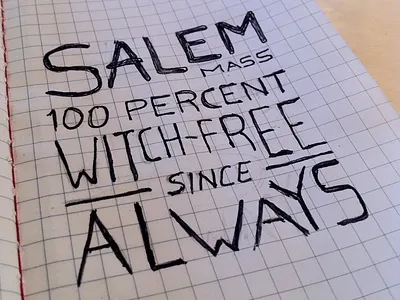 Nothing to see here. halloween hand lettering massachusetts moleskine salem sketch