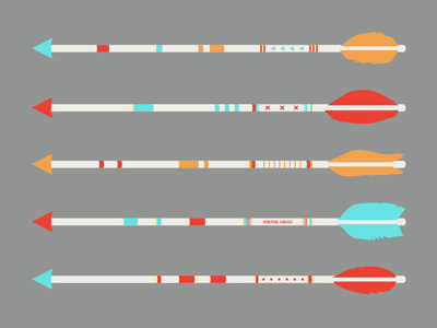 Arrow Print arrows feather illustration pattern vector