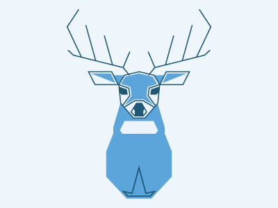 Deer antlers deer icon illustration