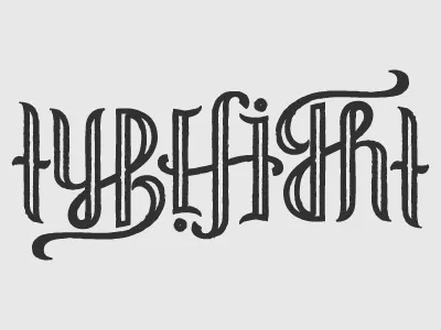 Another Ambigram ambigram hand lettering lettering texture typefight typography