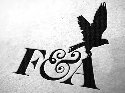 F & A Stamp. falcons and allies graphic design
