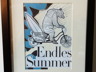 Endless Summer collage doodles illustration surf