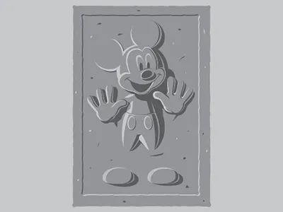 Frozen in Carbonite disney glenn jones glennz illustration illustrator mickey star wars vector