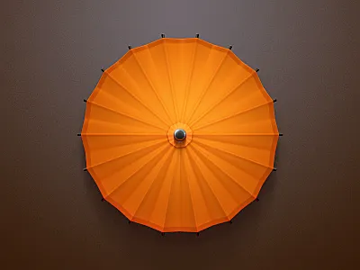 Paper Umbrella celegorm china chinese dark icon japan japanese orange paper rain umbrella weather wood zen