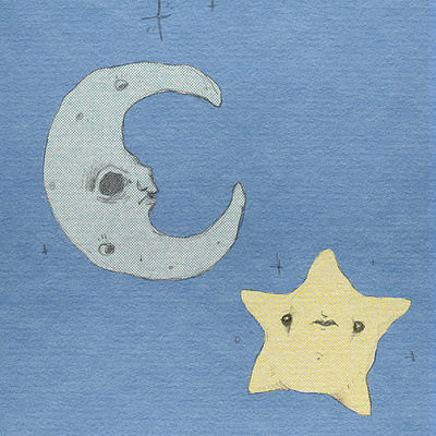 star+moon analog celestial design graphic design illustration moon sketchbook star whimsigoth