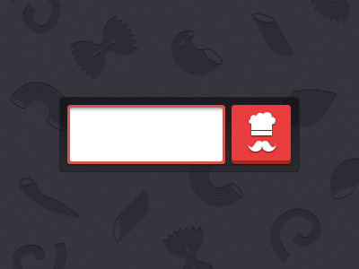 Pasta input field background button chef cook field icon input mustache pasta red