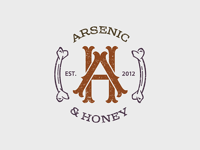 Arsenic & Honey Logo #1 badge branding emblem identity logo monogram