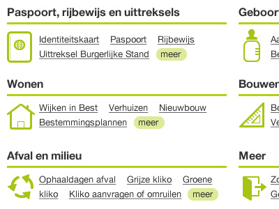 Gemeentewebsite gemeente icons ui