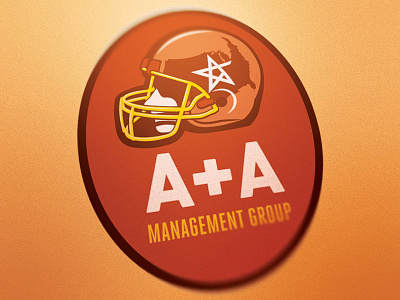 A&A Management Logo Concept 1 aa football helmet klpa logo management orange oval pentacle star united states