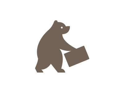 Bear With Me art bear briefcase hire illustration logo