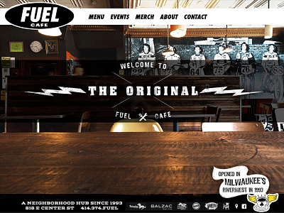 The original Fuel Cafe badass branding retro type typography vintage web design