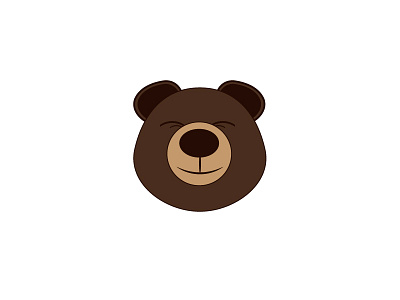 Grin & Bare It logo mark version 2 bear brown grin smile