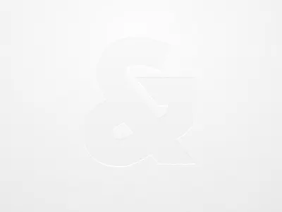 Ampersand from No.3 ampersand custom type emboss white