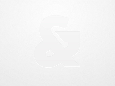 Ampersand from No.3 ampersand custom type emboss white