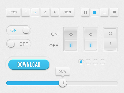 Ui Kit button icon switch ui