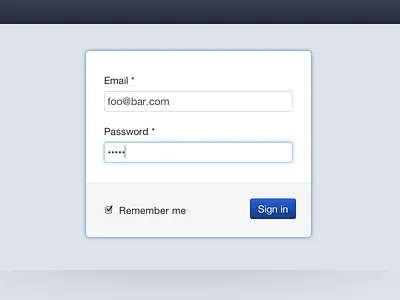 Simple Sign In dark in minimal password remember shadow sign signin simple submission ui ux white
