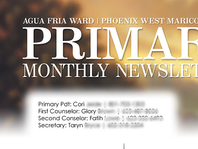 Primary Newsletter magazine newsletter