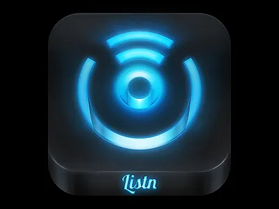 Listn design icon ios ipad iphone listn music photoshop