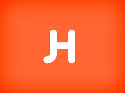 JH personal branding branding identity logo orange personal branding rounded
