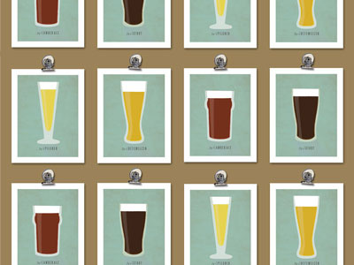 Cheers For Beers Illustrations beer gig illustration poster vector vintage