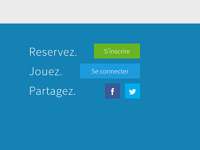 Login + Signup + Social blue booking facebook footer gray login meto metro metro style play share sign in sign up twitter ui