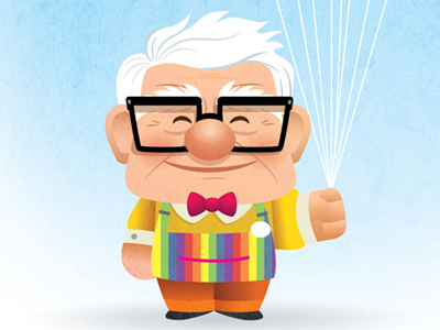 Carl balloons carl fredricksen cute disney disneyland kawaii pixar up