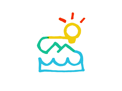 Intelligent Ecosystem (gif) ecosystem mountain sun water