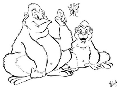 Gorillas animal animales cartoon comic comics eduardo gorilla gorillas monkey quesada sketch suñer zoo zoologic zoos
